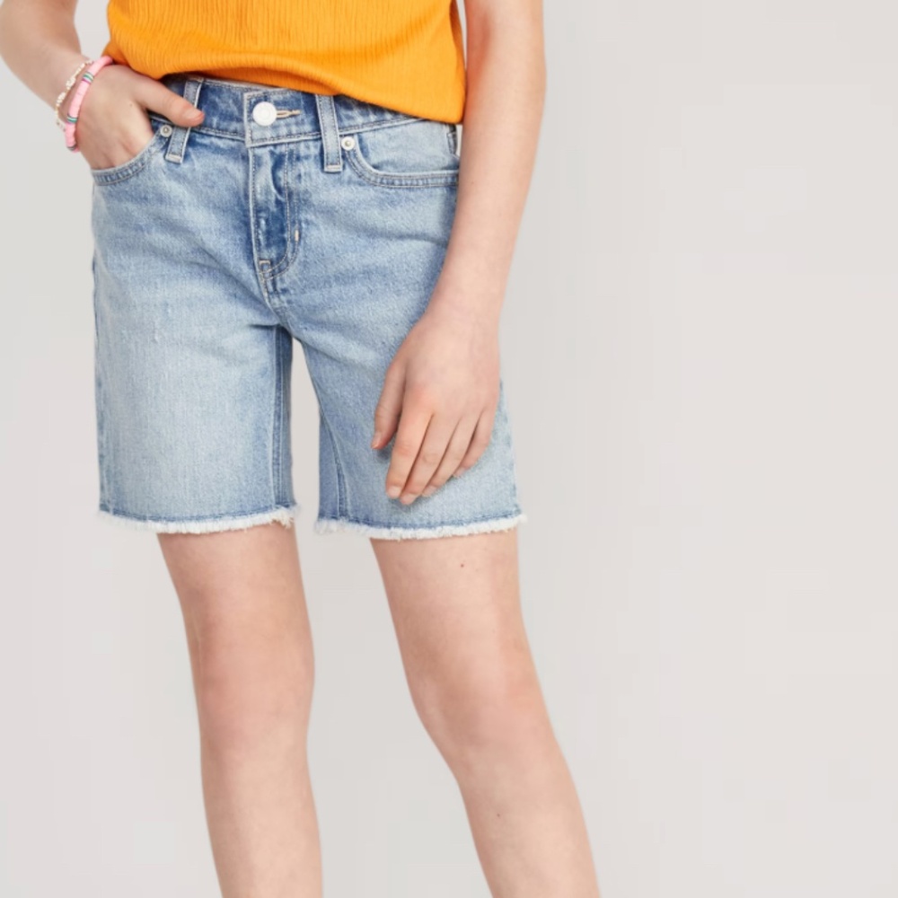 Old Navy High-Waisted Cut-Off Jean Bermuda Shorts for Girls